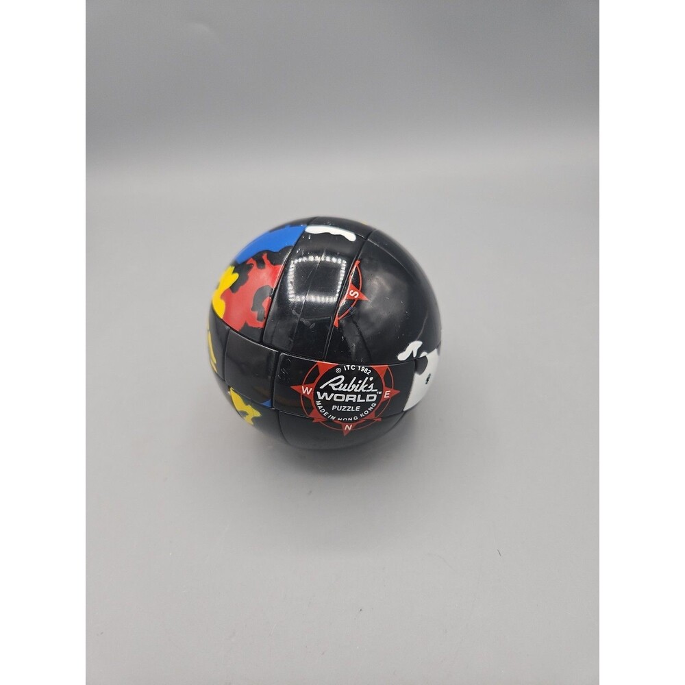 Vintage 1982 Rubik’s World Puzzle Globe Sphere Toy Hong Kong Cube - No Stand